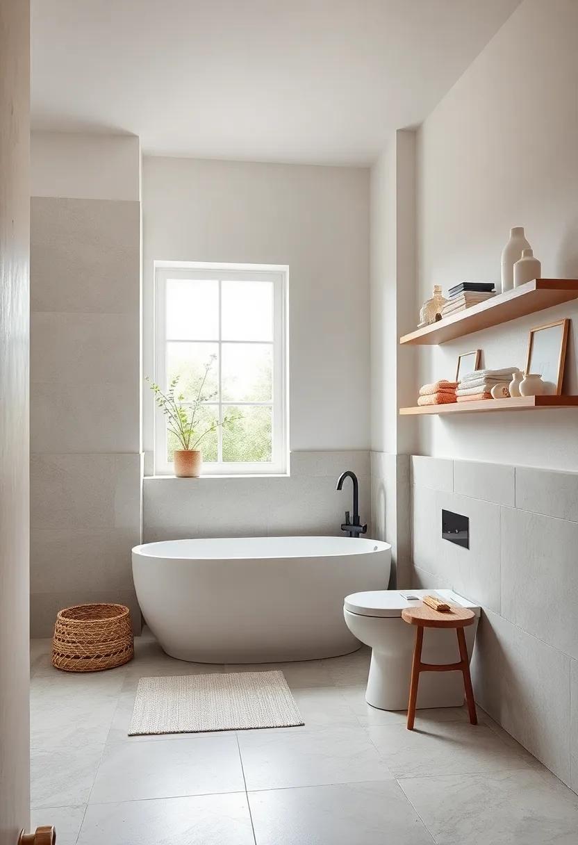 Open shelving with curated items ​to ⁢keep the space ⁢airy and⁣ inviting