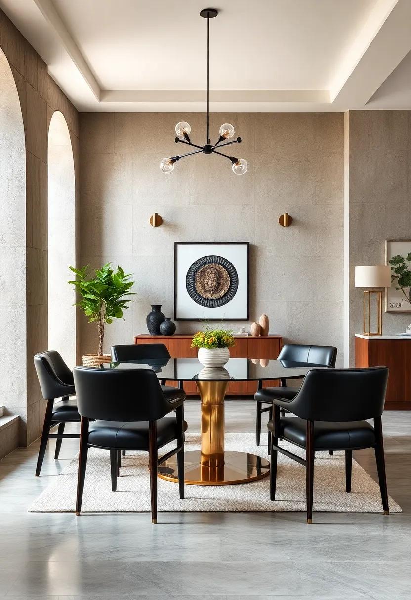 Create Contrast with Dark‌ Leather⁢ Chairs: Deep tones combined with leather ⁤upholstery create a⁢ striking, sophisticated ‍look ⁣that’s easy to ‍maintain