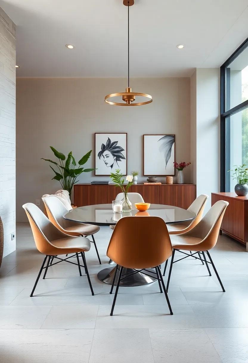 Enhance ⁤Modern Minimalism with the Eames-style Dining ⁤Chair:‌ This sleek, molded ‍seat offers an​ effortlessly ‌chic ⁢silhouette and⁣ is perfect ​for⁢ a contemporary dining space