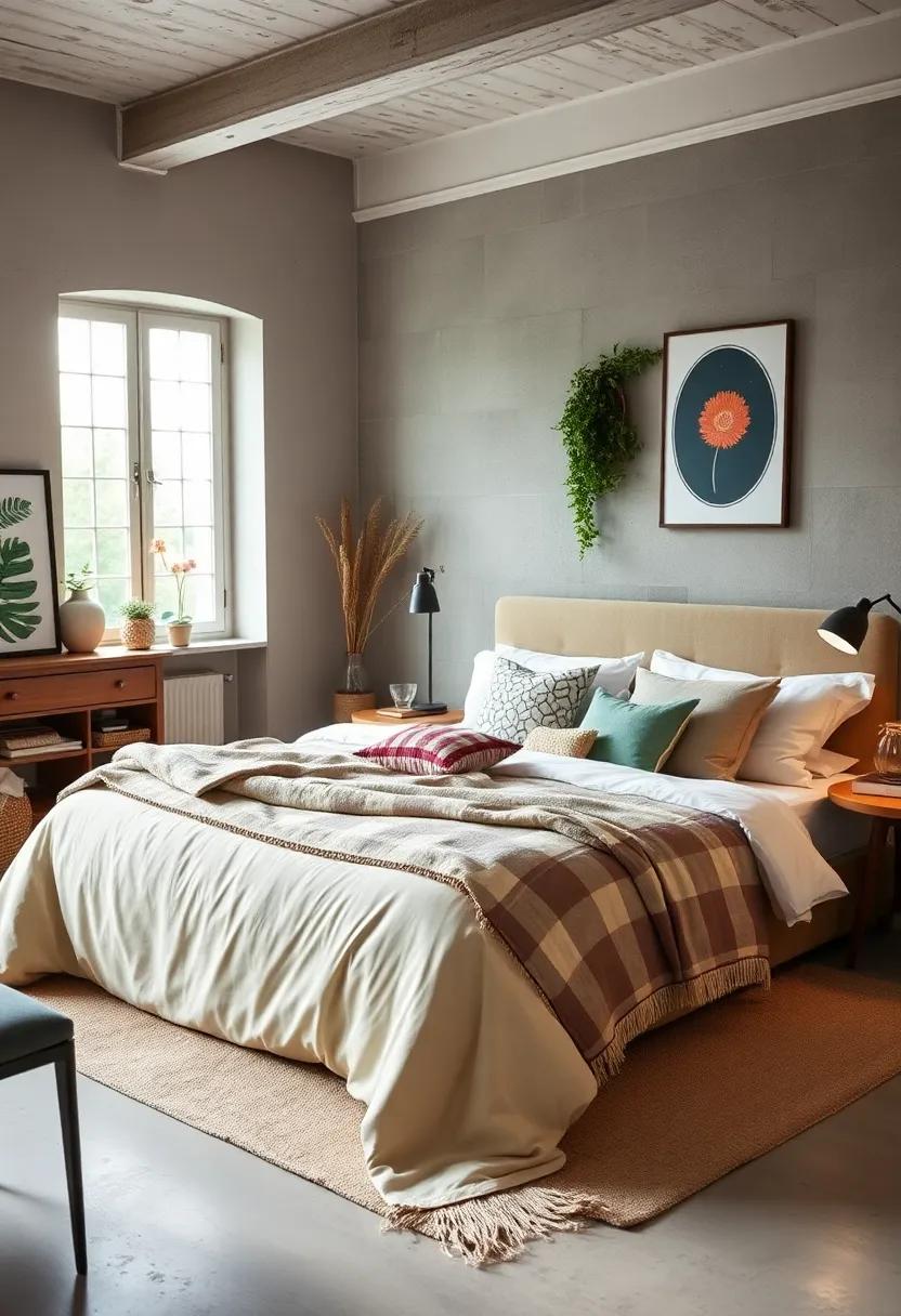 Cozy​ Throws ⁣and ​Pillows:‌ Layer ‌your‌ bed with an⁢ array of ‍cushions and blankets in‍ various patterns and colors to create a welcoming, lived-in feel