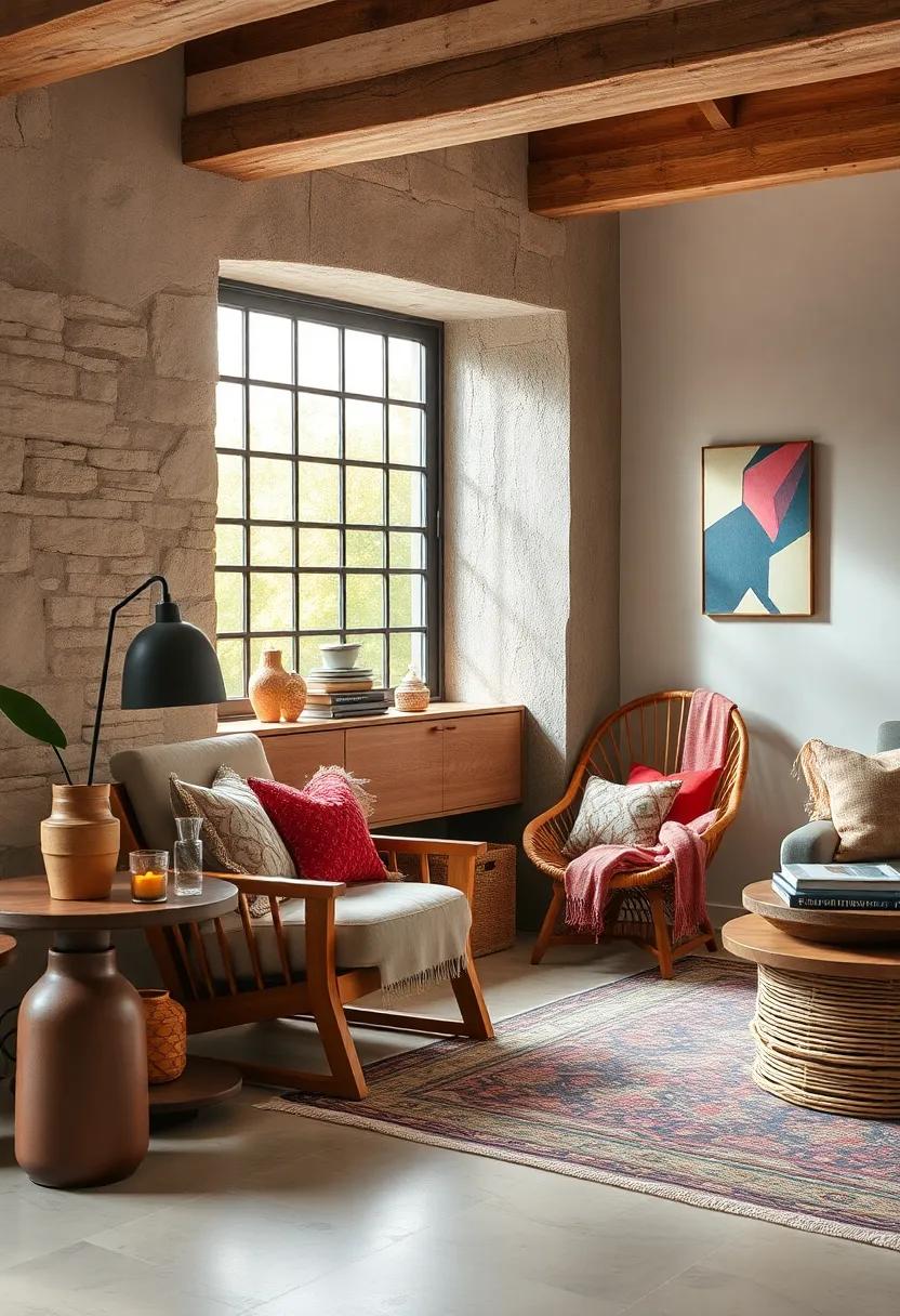 Cozy⁢ Corners: Create a reading nook using an oversized wooden chair paired with vibrant⁢ cushions and throws