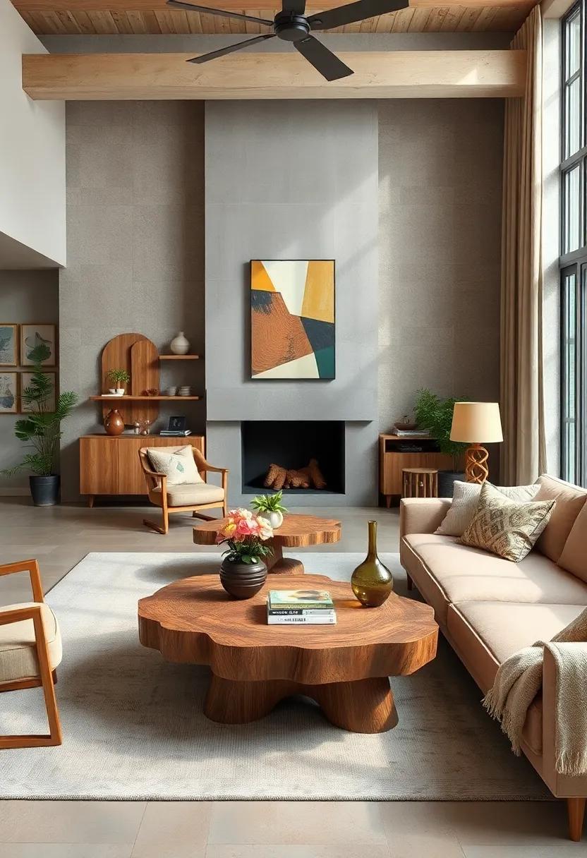 Cozy Combos: Pair wooden coffee ‍tables with eclectic ⁣textiles to soften ⁣the overall look and⁤ add layers of interest