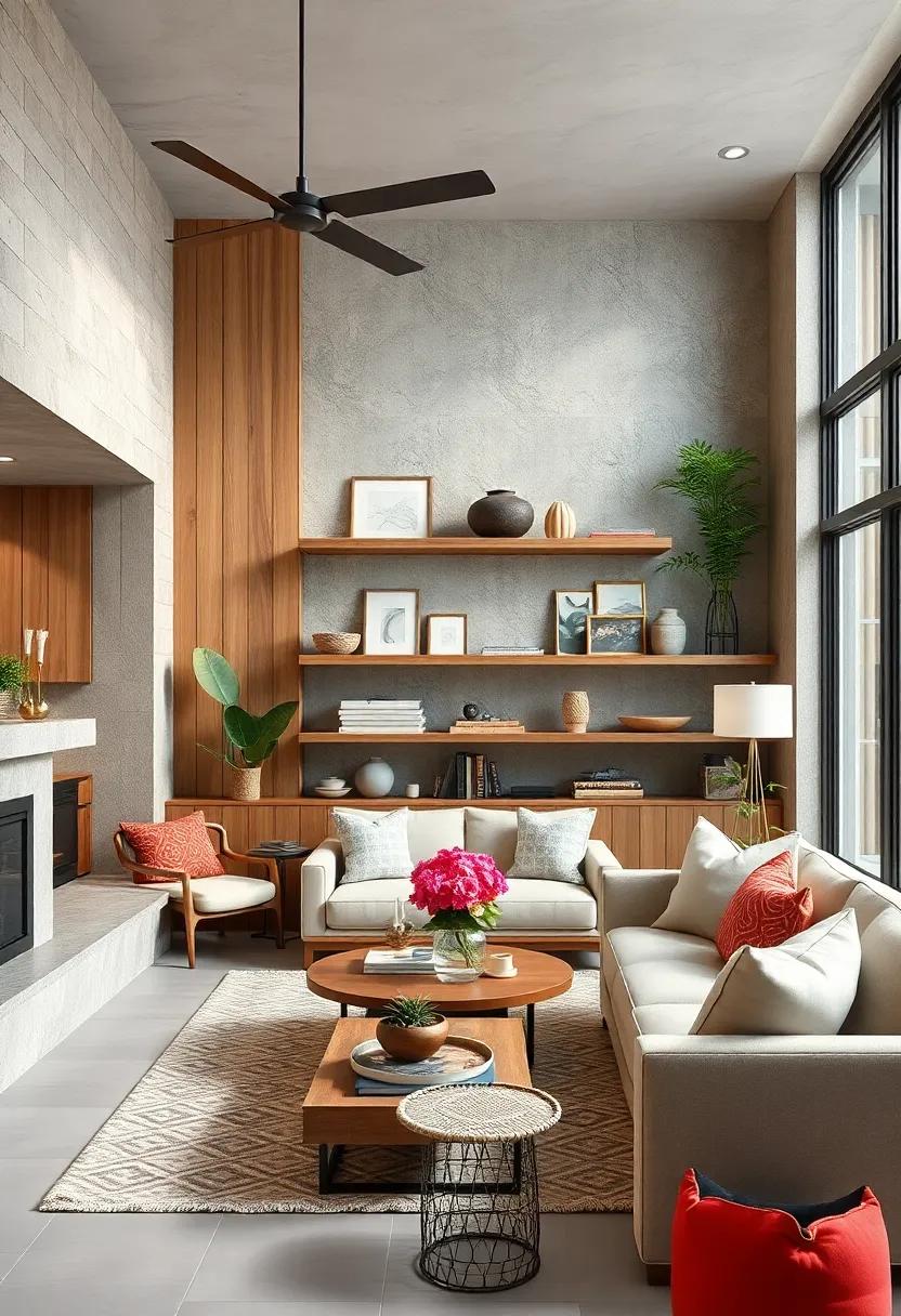 Built-in Beauty: Consider built-in wooden shelving as a way to showcase ⁢both personal treasures and natural beauty