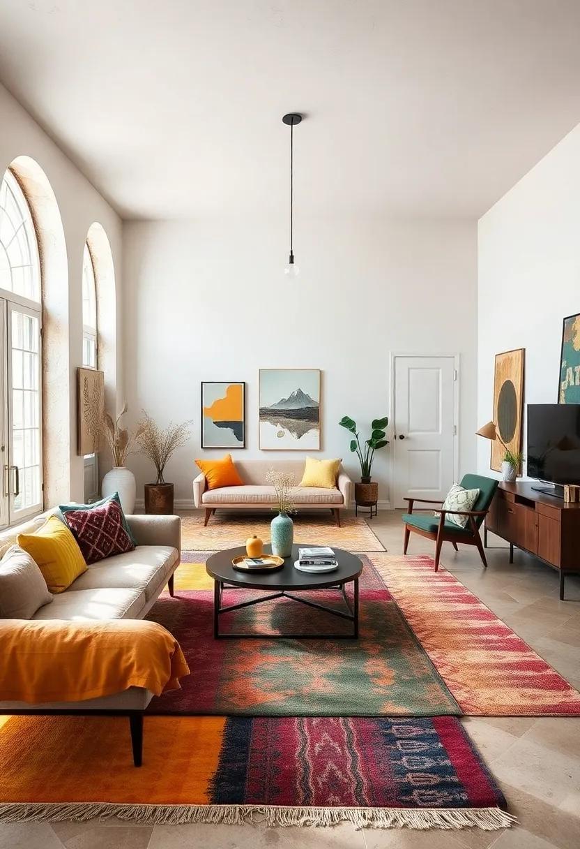 Layering Rugs: Incorporate‍ colorful rugs over neutral ‌bases to add warmth and‌ dynamism to your spaces