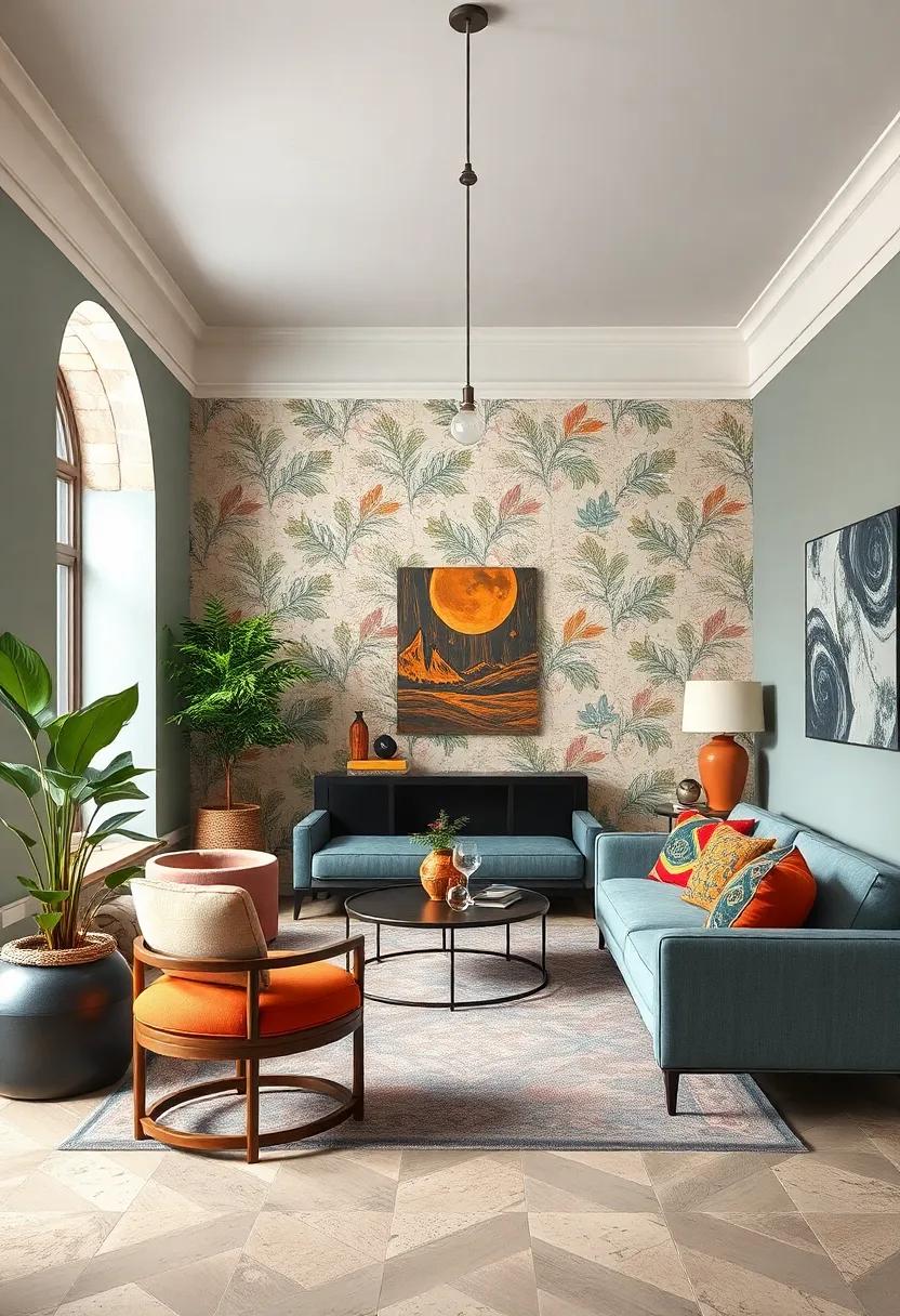 Playful Wallpaper: Choose wallpaper with bold prints​ to add depth and ‍character to a feature​ wall or small room