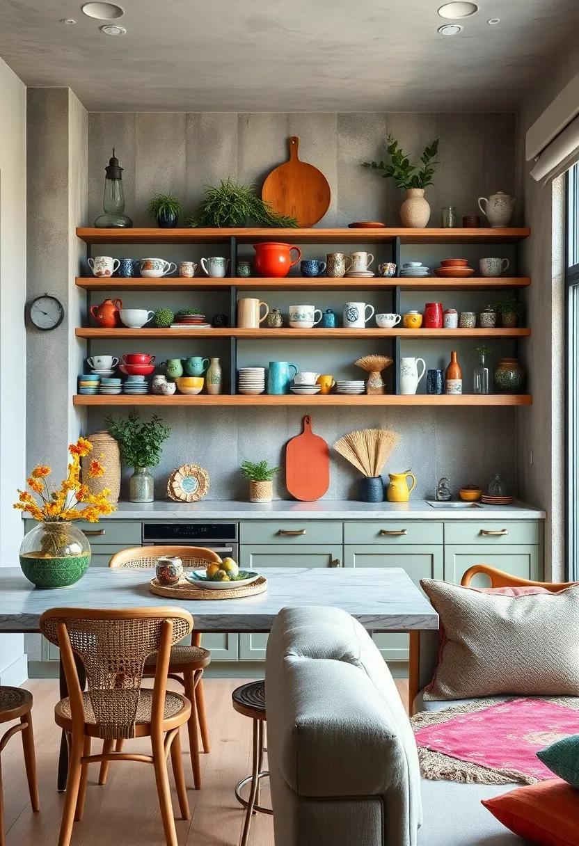 Display your⁢ collection of quirky mugs on open shelves,transforming your kitchen into a gallery ⁣of‍ personal treasures