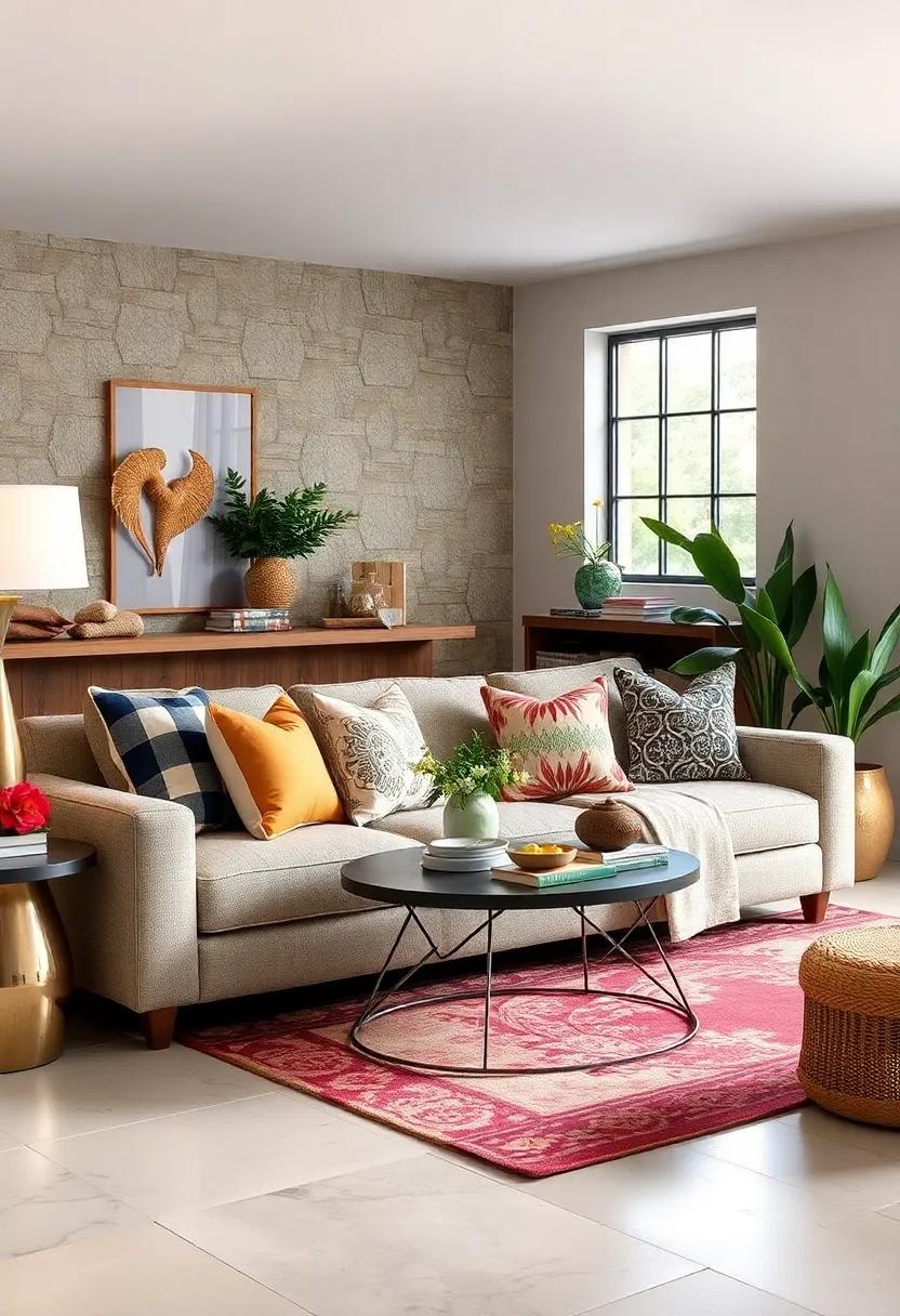 Mix and match patterned throw pillows on your couch, turning your ⁤seating area into‌ a cozy oasis of color and texture