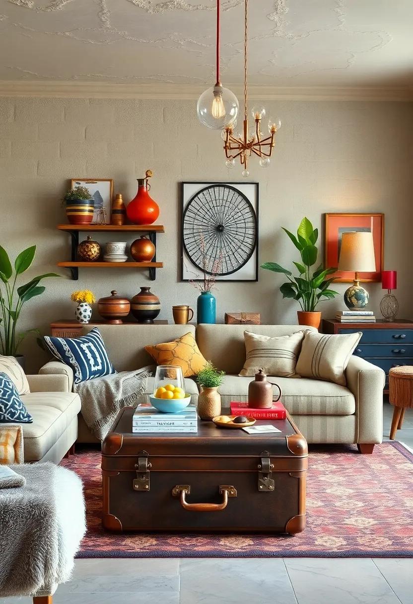 Repurpose vintage ⁣suitcases as side‌ tables or⁢ storage‍ solutions, adding a ‍touch of nostalgia and charm ​to your decor