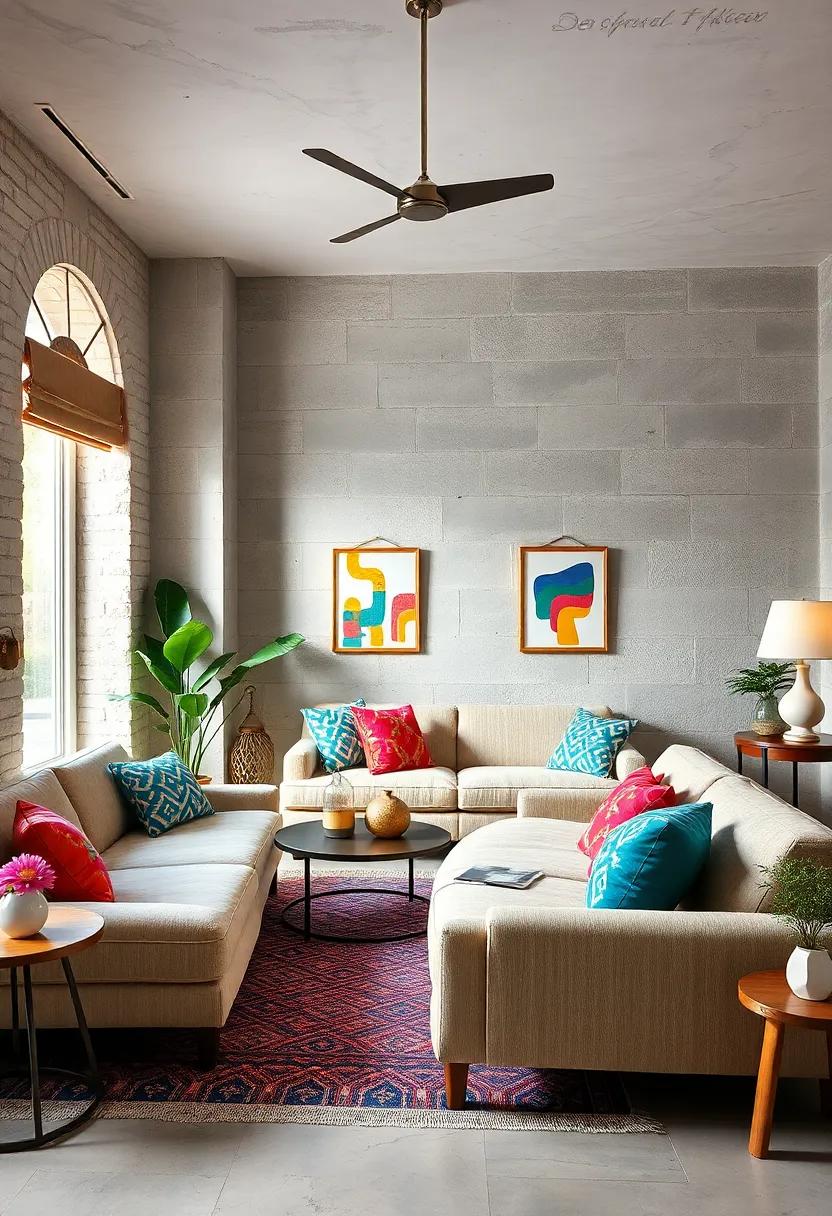 use a vibrant fabric to cover‍ an accent wall or create a fun​ headboard, making a bold statement in any room