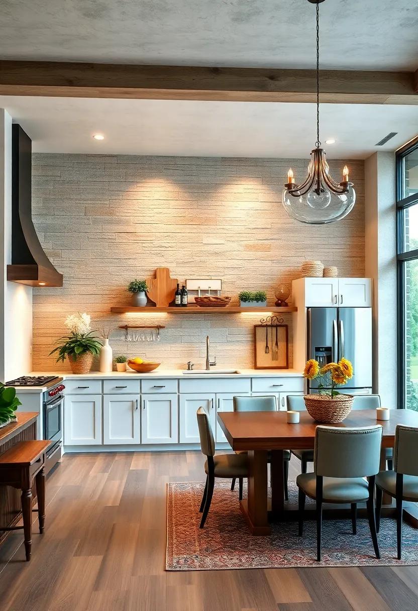 Open Concept Flow: Seamlessly Integrating​ the Accent Wall⁣ with Dining Areas