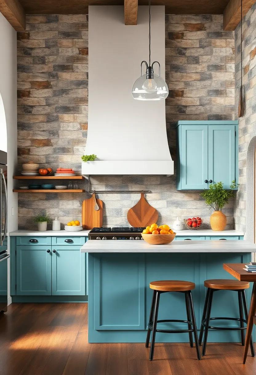 A Splash of⁣ Color: Using Vintage Paints for a Farmhouse kitchen Look