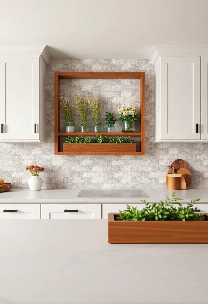 Flower Box Frame: Frame a decorative tile or whisper of greenery in‌ a wooden flower⁣ box, integrating nature into your cooking ⁢space