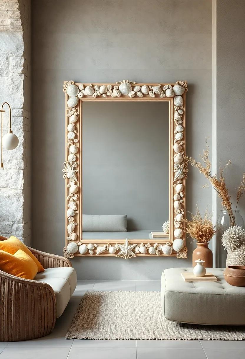 Coastal Inspired Frame: ‍Adorned with seashells and washed-out colors, this mirror ​captures⁢ the essence of the beach, making ⁤it a perfect ⁢fit for summer homes