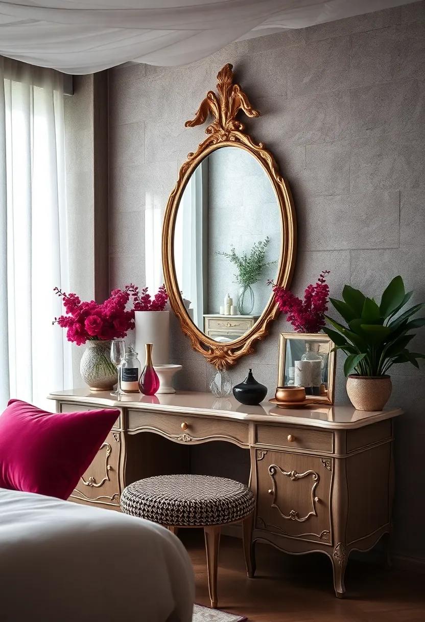 The Glamorous Vintage Vanity: Perfect for bedrooms, this mirror combines functionality and elegance, frequently enough featuring intricate details⁣ and a stylish finish