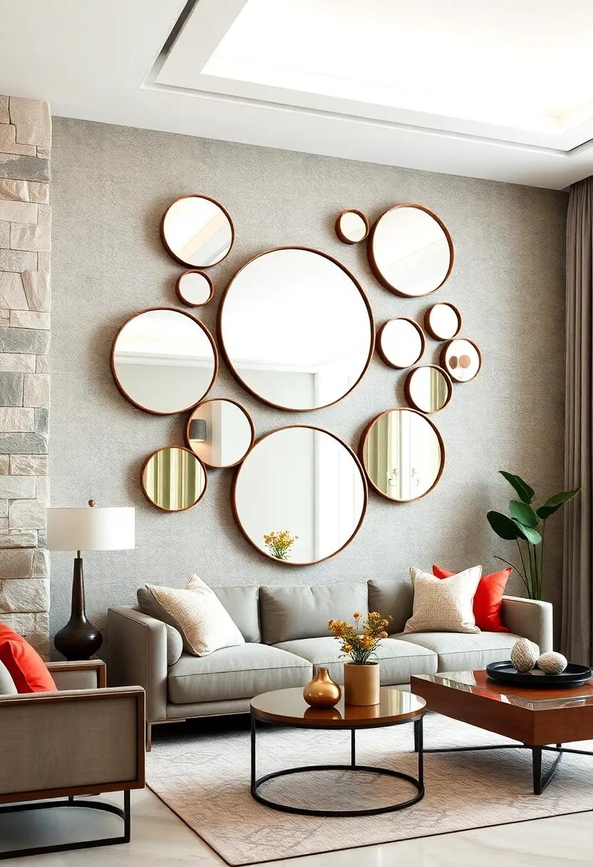 Layered⁣ circular Mirrors: Create a dynamic wall feature by layering ⁤several circular mirrors in varying sizes, ‌perfect ⁣for eclectic designs that embrace a mix of styles