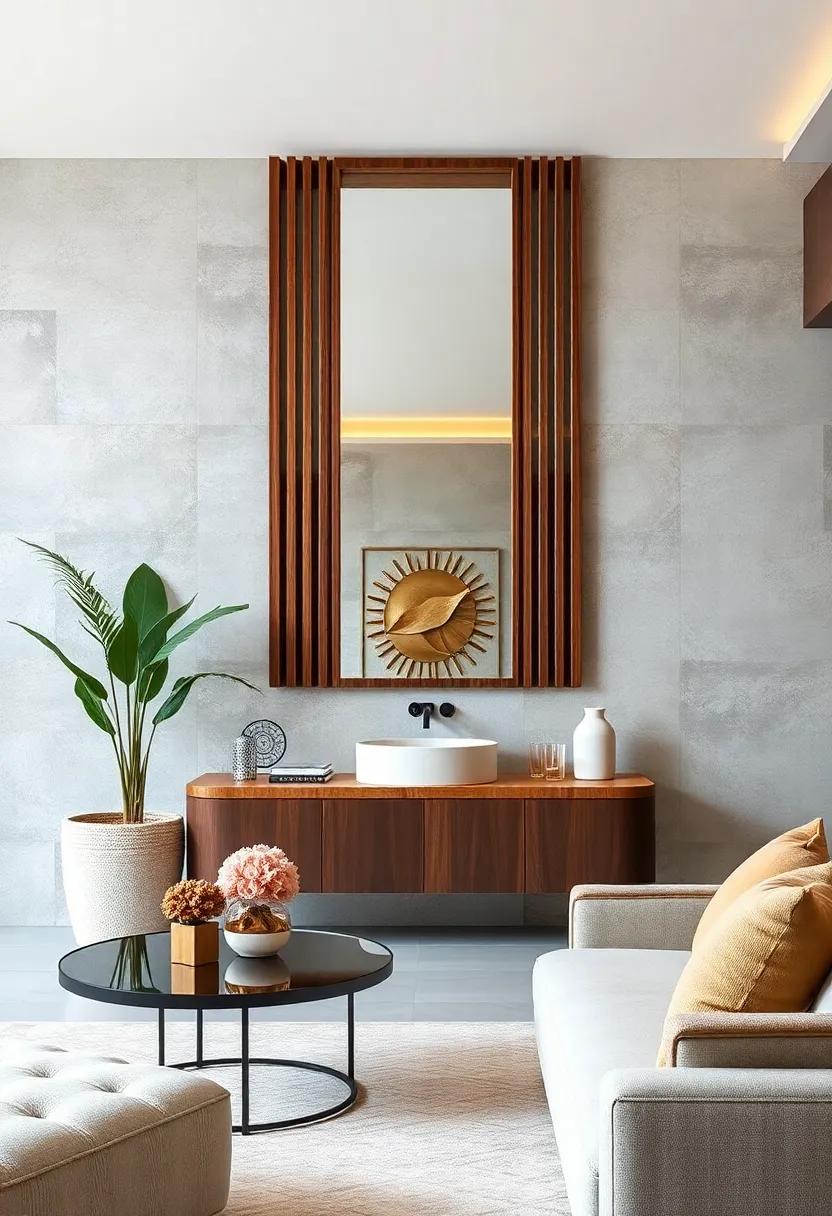 Modern Slat‍ Design: A ‍series of sleek wooden ⁢slats create depth and interest in this mirror, making it an ideal choice for pared-back interiors