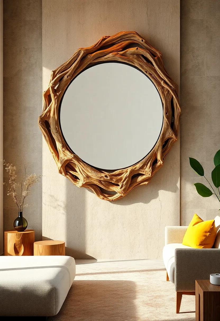 Nature-Inspired Driftwood: Bringing the outdoors inside, this‌ mirror’s organic look showcases⁢ natural⁤ textures, perfect ⁢for ⁢beach houses or nature-themed spaces