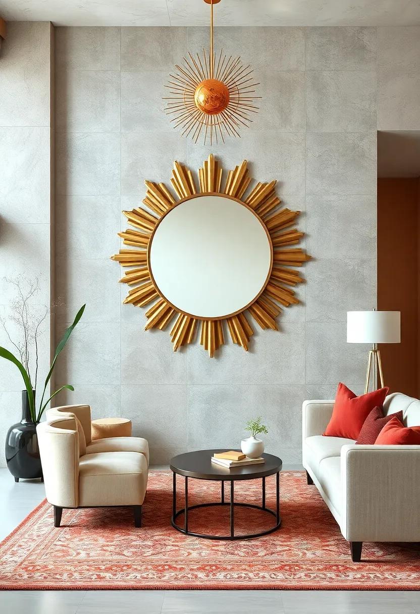 The Opulent Sunburst: ​A statement piece that⁤ radiates elegance, ‍the sunburst mirror adds a touch ‍of​ vintage glam to any room, drawing eyes and compliments alike