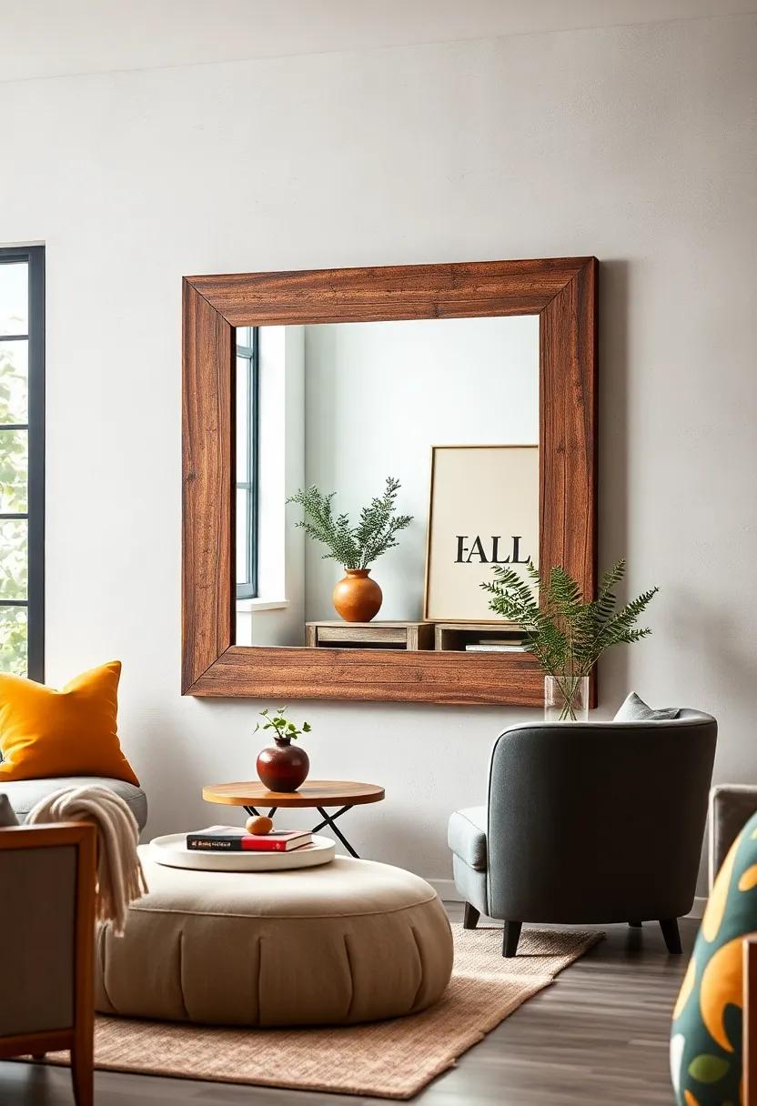 Vintage⁤ Farmhouse Frame: With its rustic charm, this ‍mirror features a​ weathered wood frame​ that complements cozy ‌interiors and adds a touch of warmth to contemporary designs