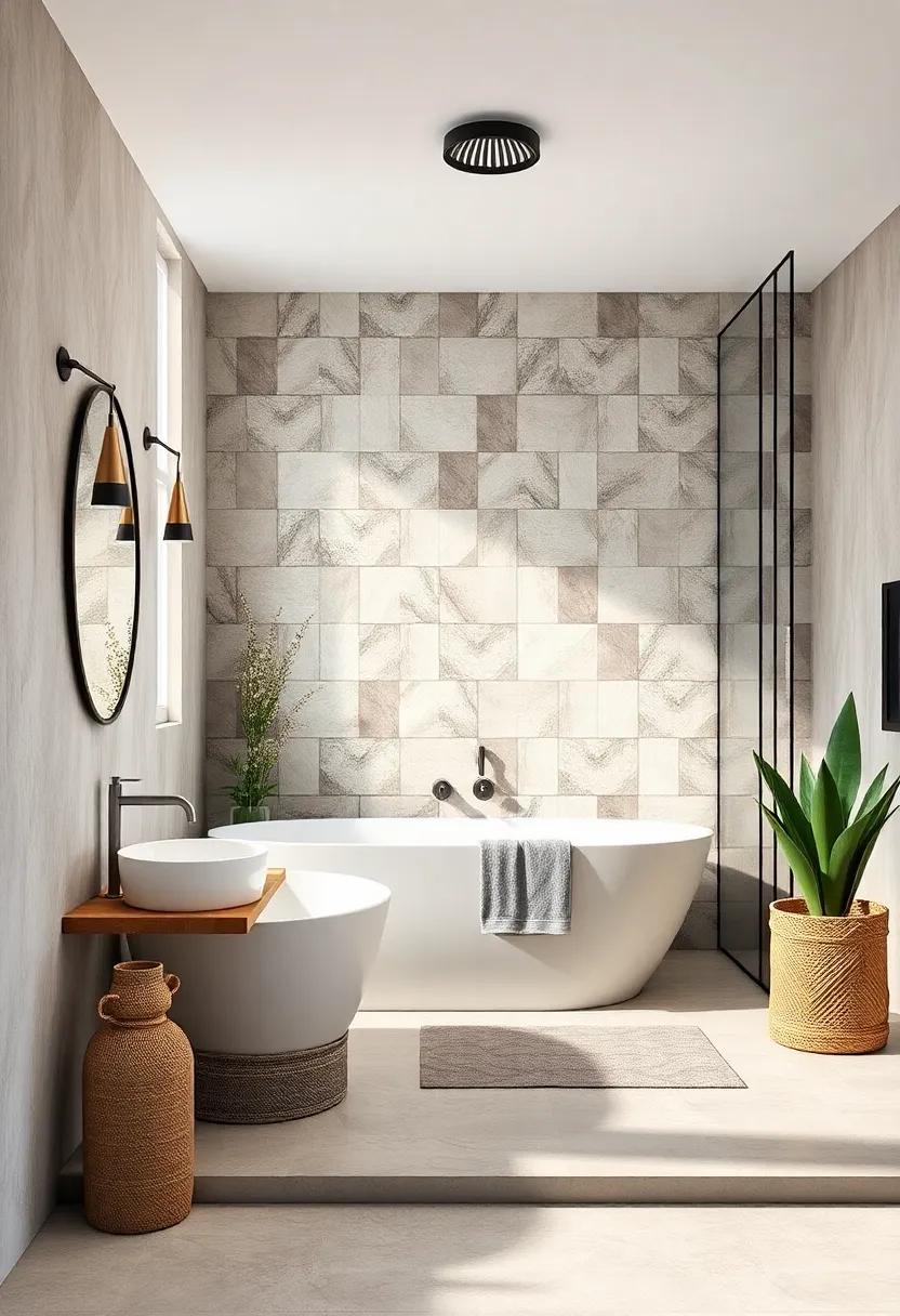 Industrial Chic Meets⁢ Geometry: Explore how angular tiles can elevate an ordinary bathroom into a modern⁤ industrial sanctuary