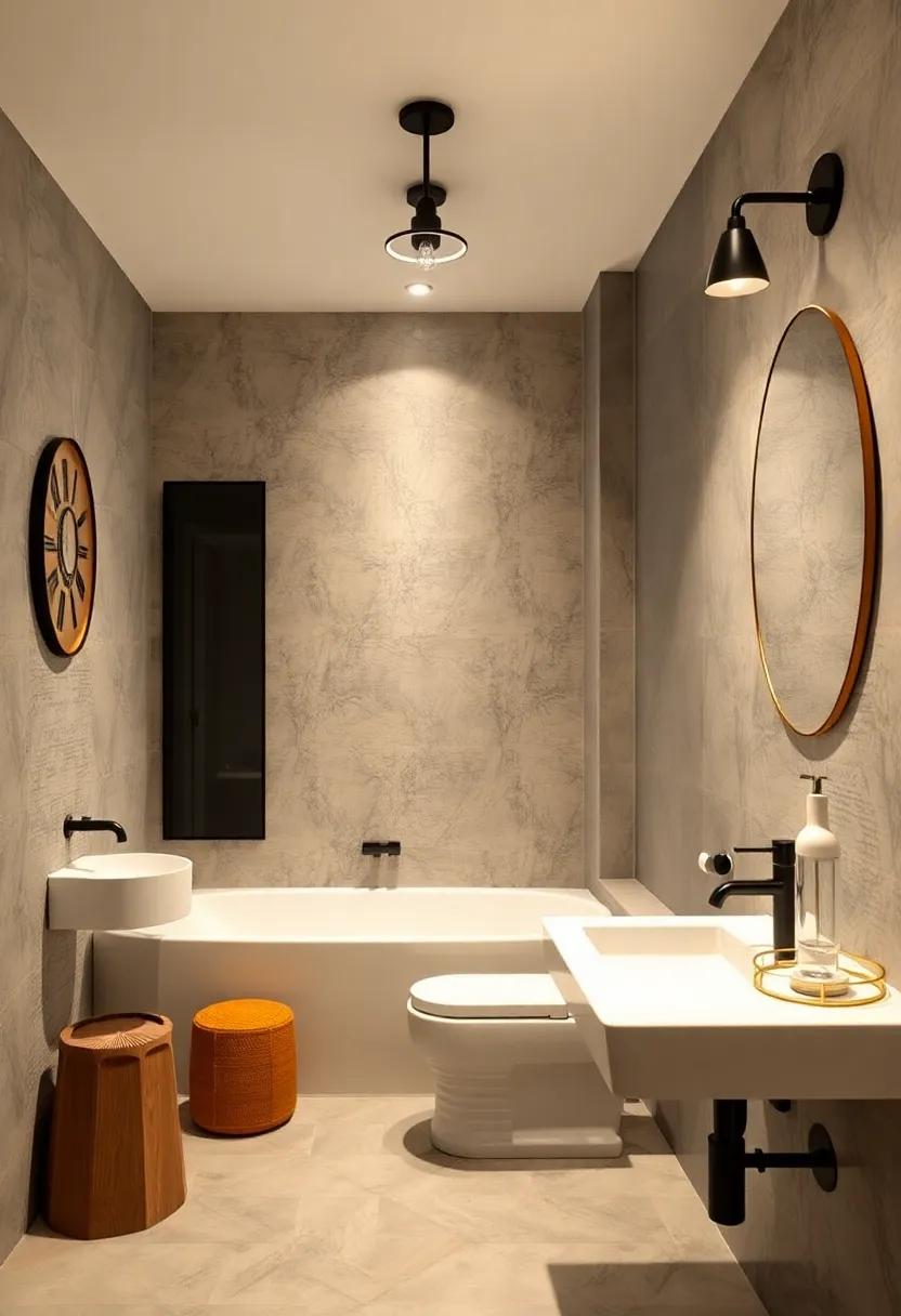 Sculptural Toilet Paper Holders: Find unique, sculptural holders that incorporate geometric designs to add a whimsical touch