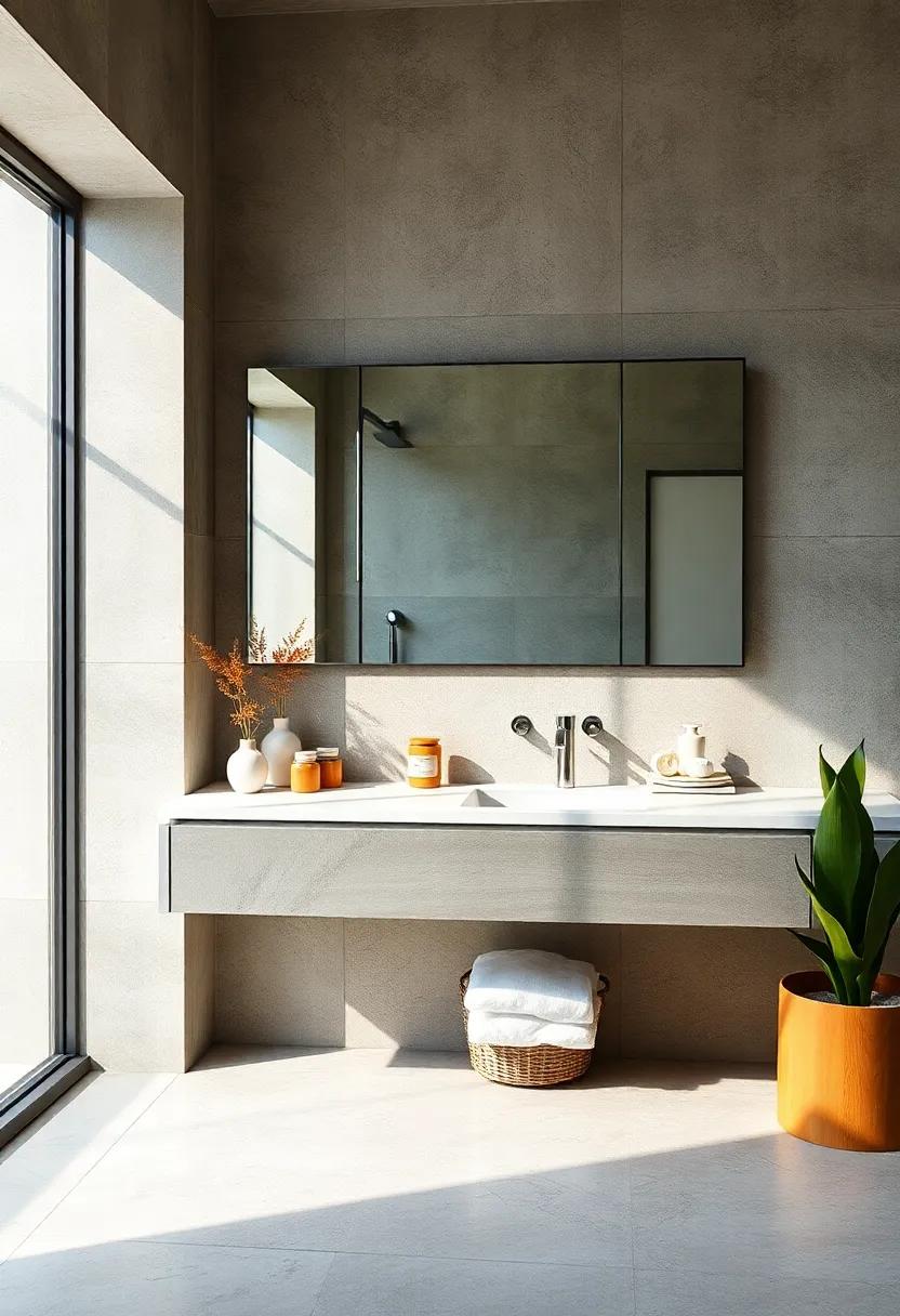 Large Mirrors:⁤ Use ⁢a large, frameless mirror above your vanity to give the illusion of⁤ more space while keeping the⁣ overall aesthetic sleek and modern