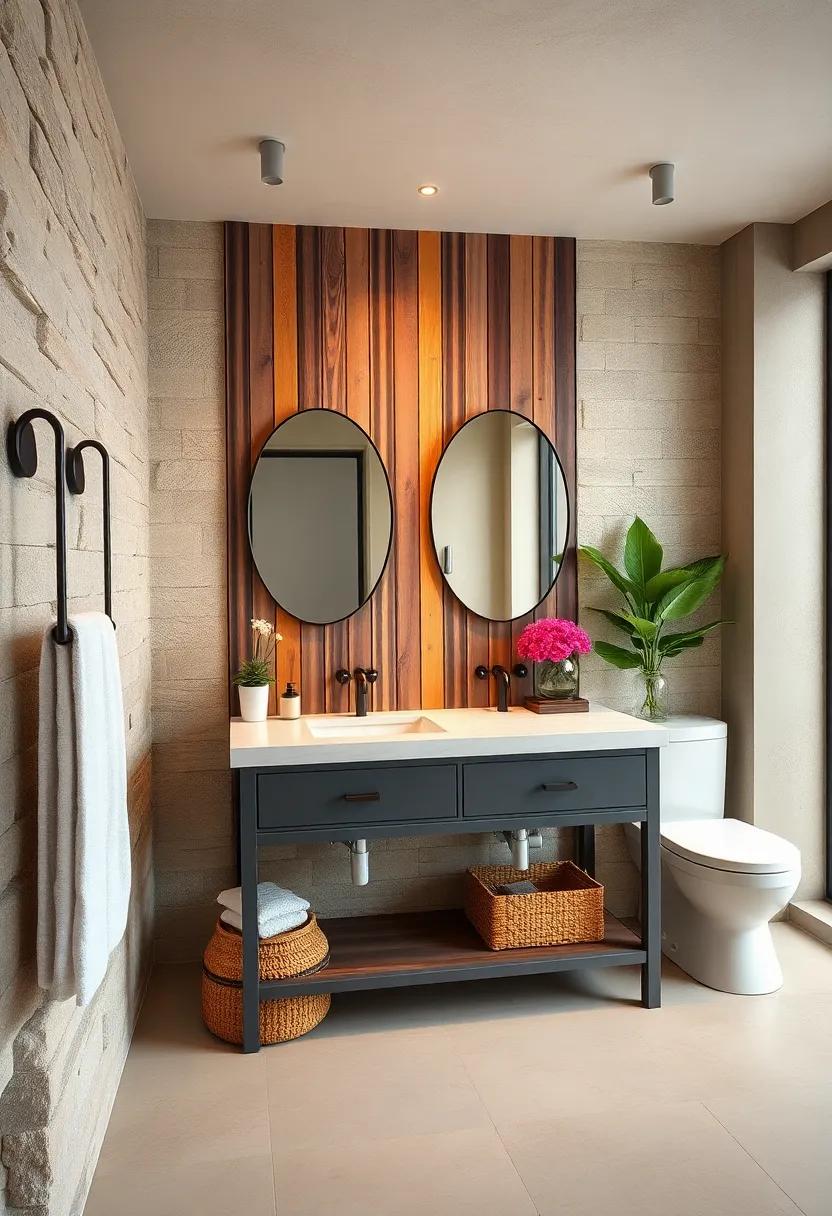 Textured Wall: Create an ​accent wall using reclaimed wood planks ⁤or corrugated metal to create a rustic backdrop for your industrial⁣ vanity