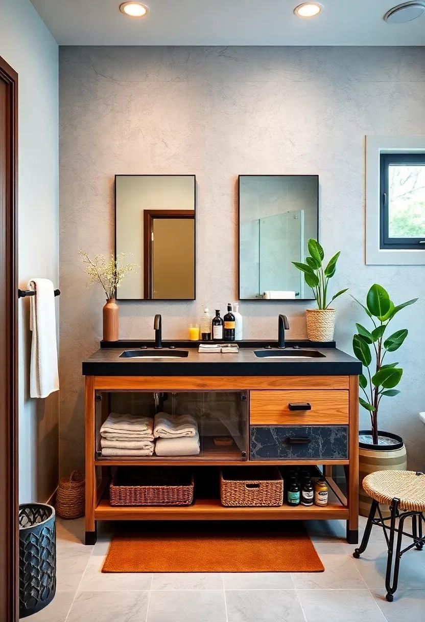 Unique⁢ Cabinetry: Consider using mismatched⁤ drawers or cabinetry for a quirky, yet cohesive ⁢look that adds personality to your vanity area