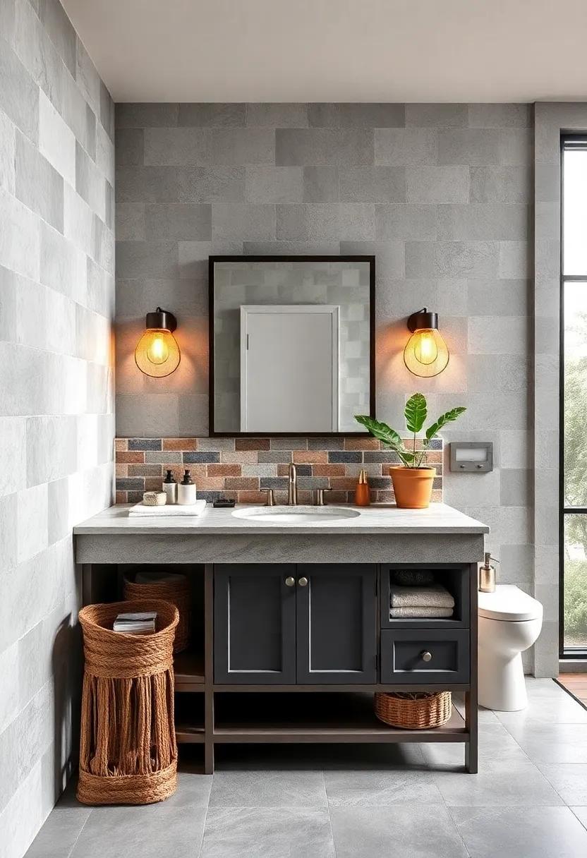 Vintage Tile: ⁣Explore various vintage tile designs as a backsplash for your vanity – it’s a great ⁢way to add​ artistry while keeping with industrial roots
