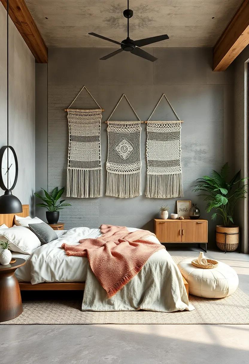 Textured Wall Hangings: add dimension ⁢with woven wall hangings or ‌macramé to‍ soften hard surfaces and incorporate artisanal​ touches