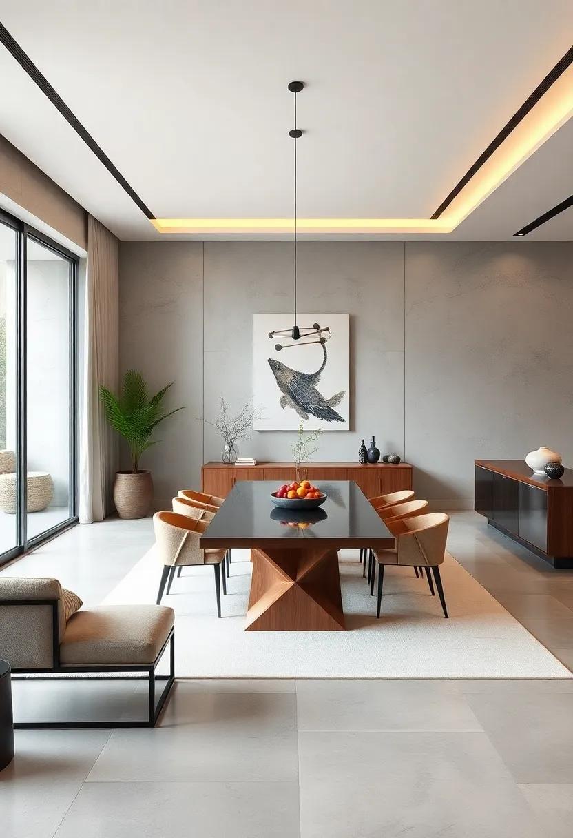 Embrace ⁢Minimalism: Explore a dining room defined by sleek ‍furniture and open spaces, where⁣ less ​truly is⁢ more, allowing your mind to breathe⁣ and relax