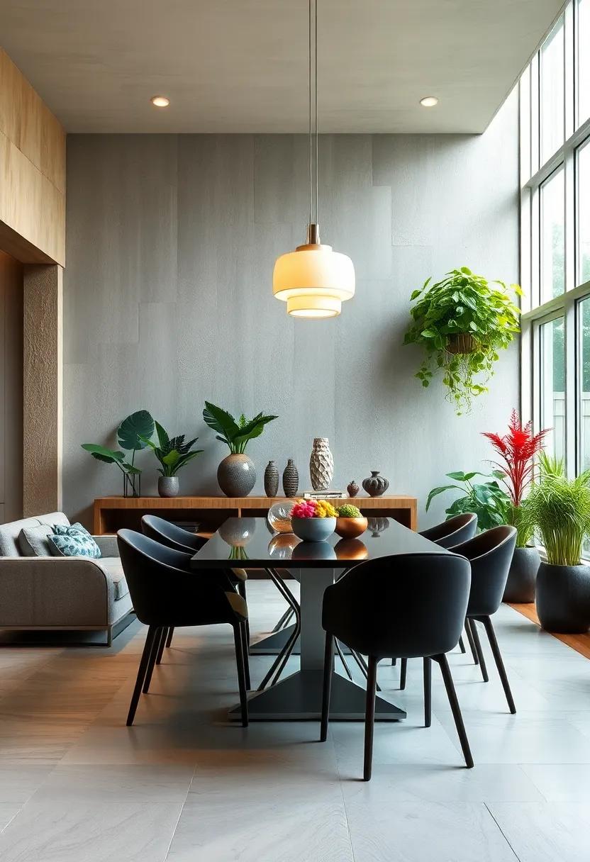 Elevated Plants: Use vertical designs to showcase plants,drawing the eye upward and creating a⁢ sense of openness in the dining area