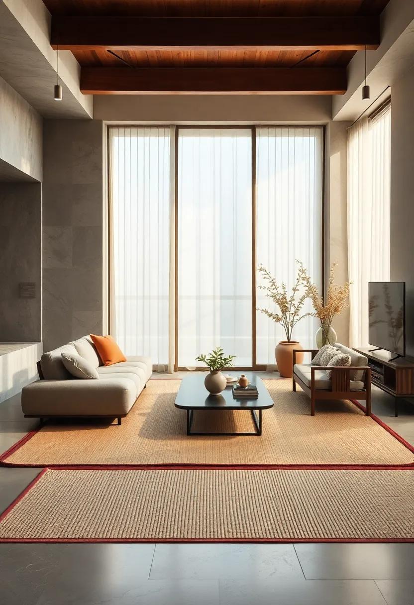 Incorporate⁢ tatami mats for an⁣ authentic touch underfoot,‍ offering ⁤comfort and ​style