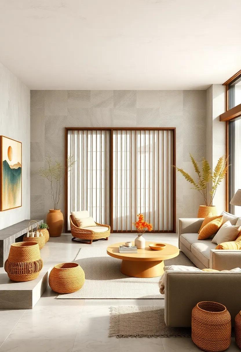 Display handwoven baskets to organize items while adding an ​artisanal⁢ flair