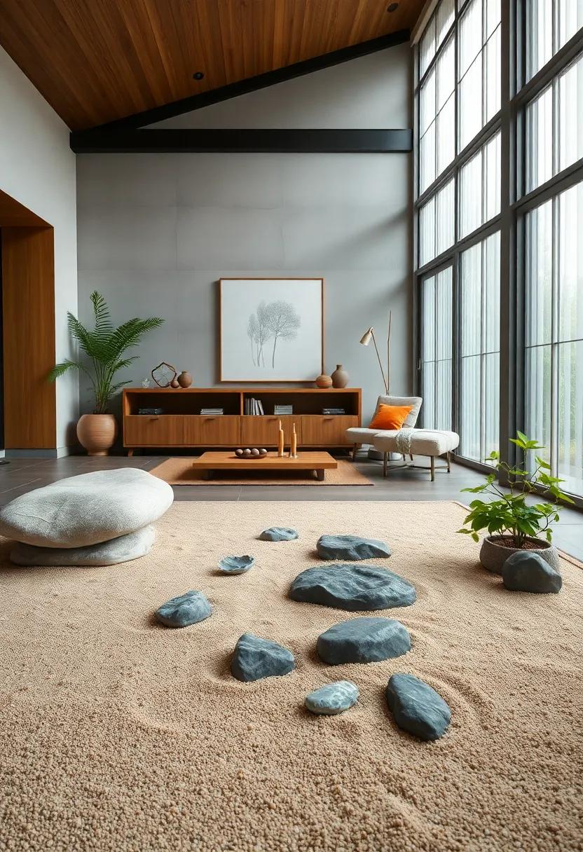 Create‍ an indoor ‍zen ⁢garden with sand, carefully placed ⁣stones, and miniature ‍plants for a ⁢meditative space