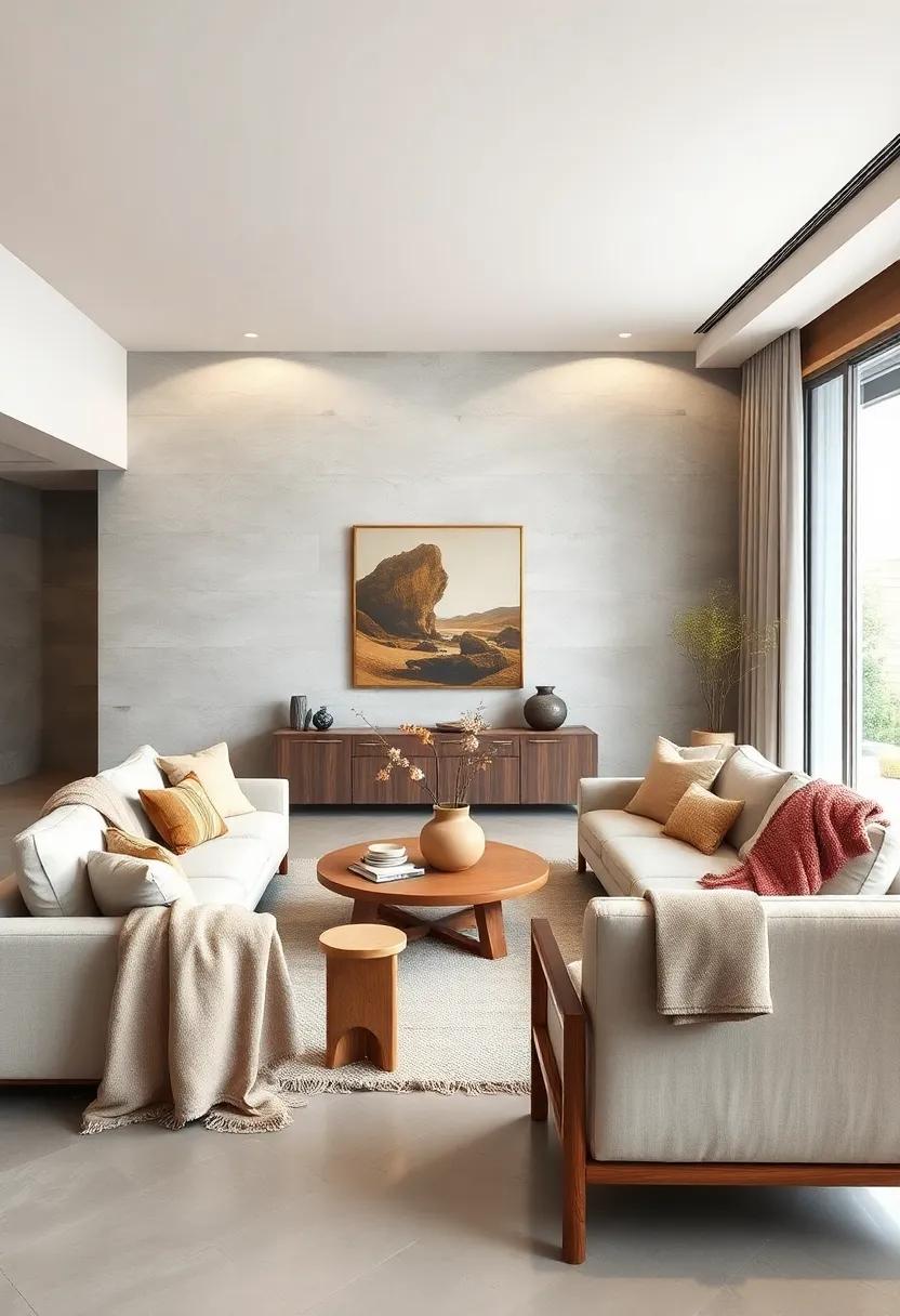 Add a ‍touch of warmth with ⁤soft wool or‍ cashmere blankets ‍draped over chairs or the sofa