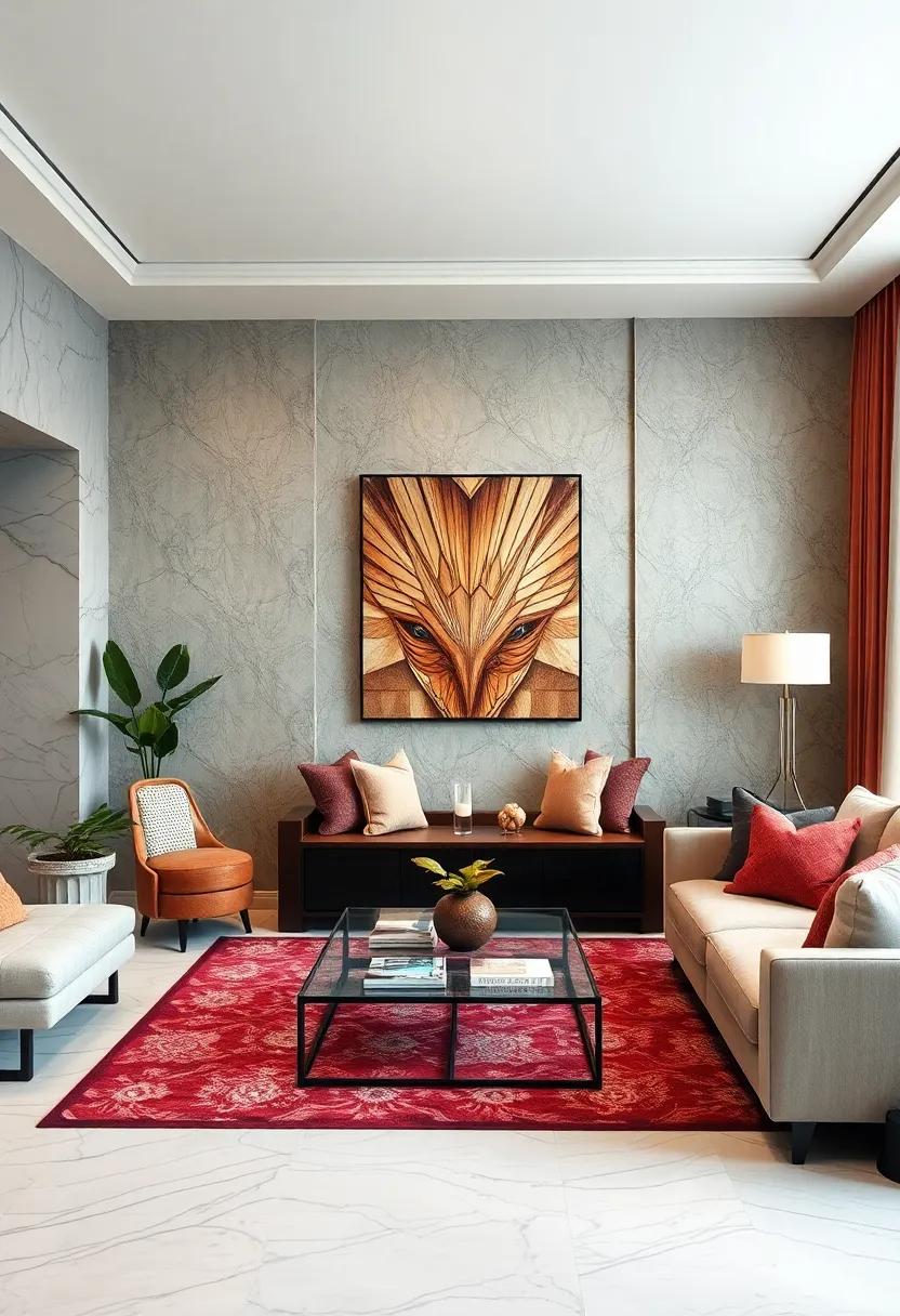 Revitalize Your Living Room With Opulent Geometric Patterns and⁣ Textures