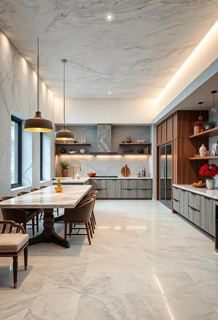 uncover the Sophistication of Marble Flooring in culinary Design