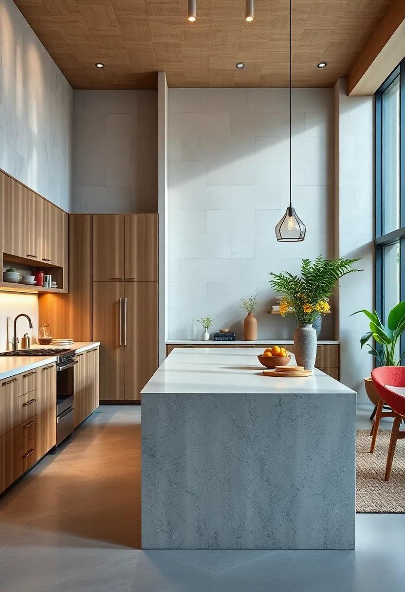 Adjustable Height Island: This innovative design features a height-adjustable surface, accommodating‌ everything from meal ‌prep to casual dining