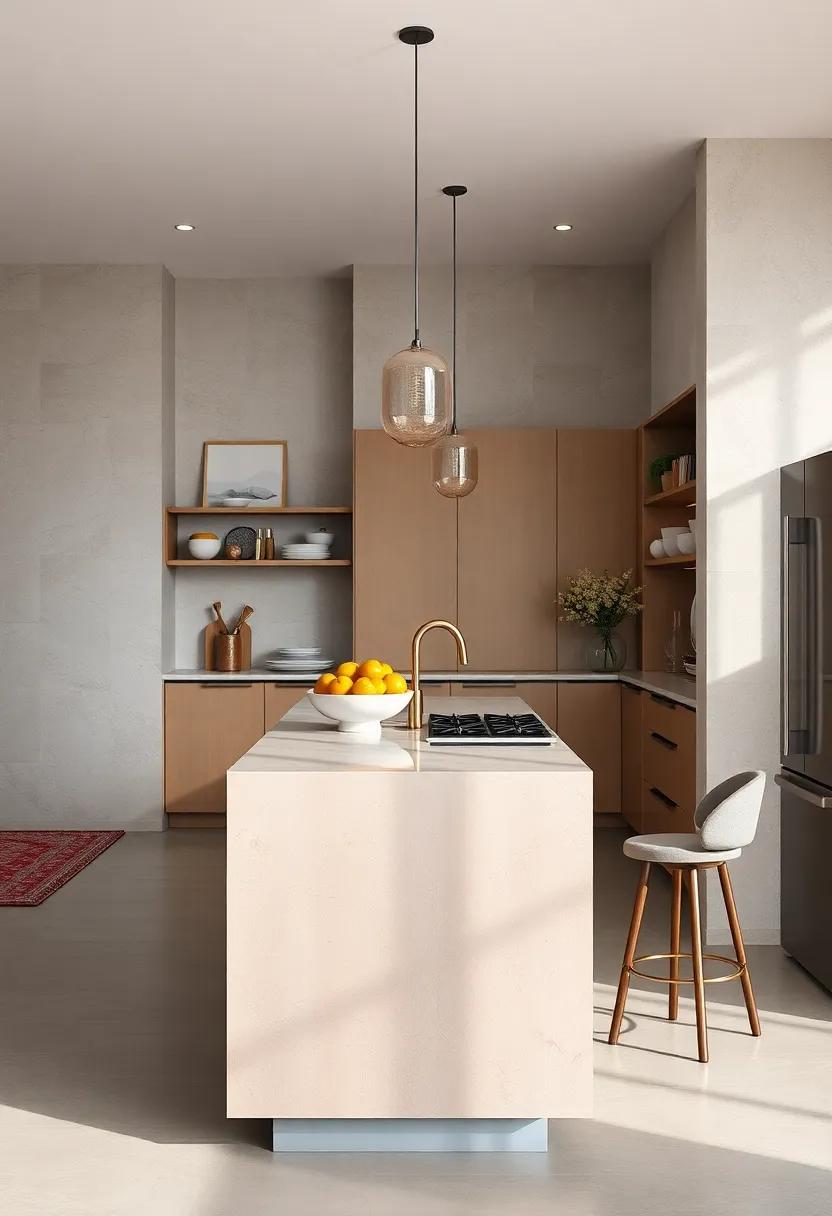 All-in-One Cooking Station: This narrow island incorporates a built-in cooktop and prep sink for those ​who enjoy cooking and entertaining‌ in tight quarters