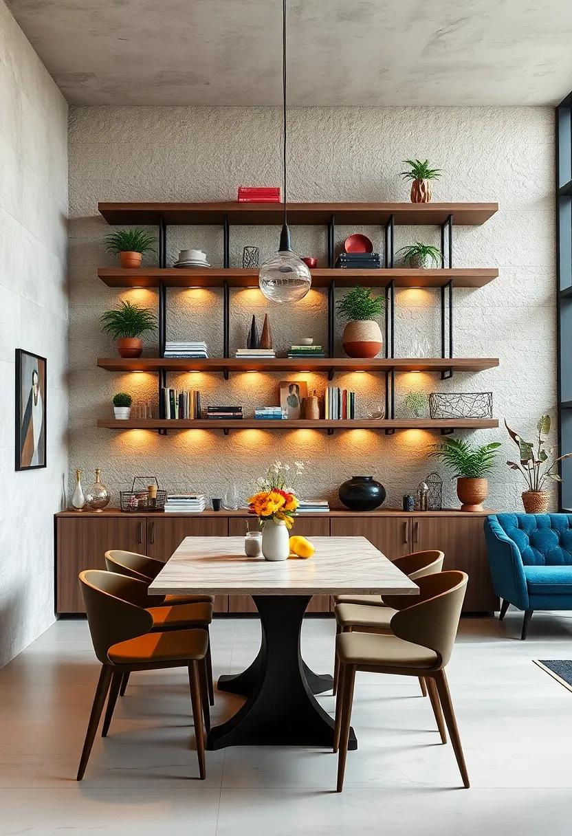 Layered ⁤Heights: Play with‍ varying shelf heights to ‍create depth ‌and⁢ texture, giving the illusion ⁣of an expansive and visually dynamic dining ​area