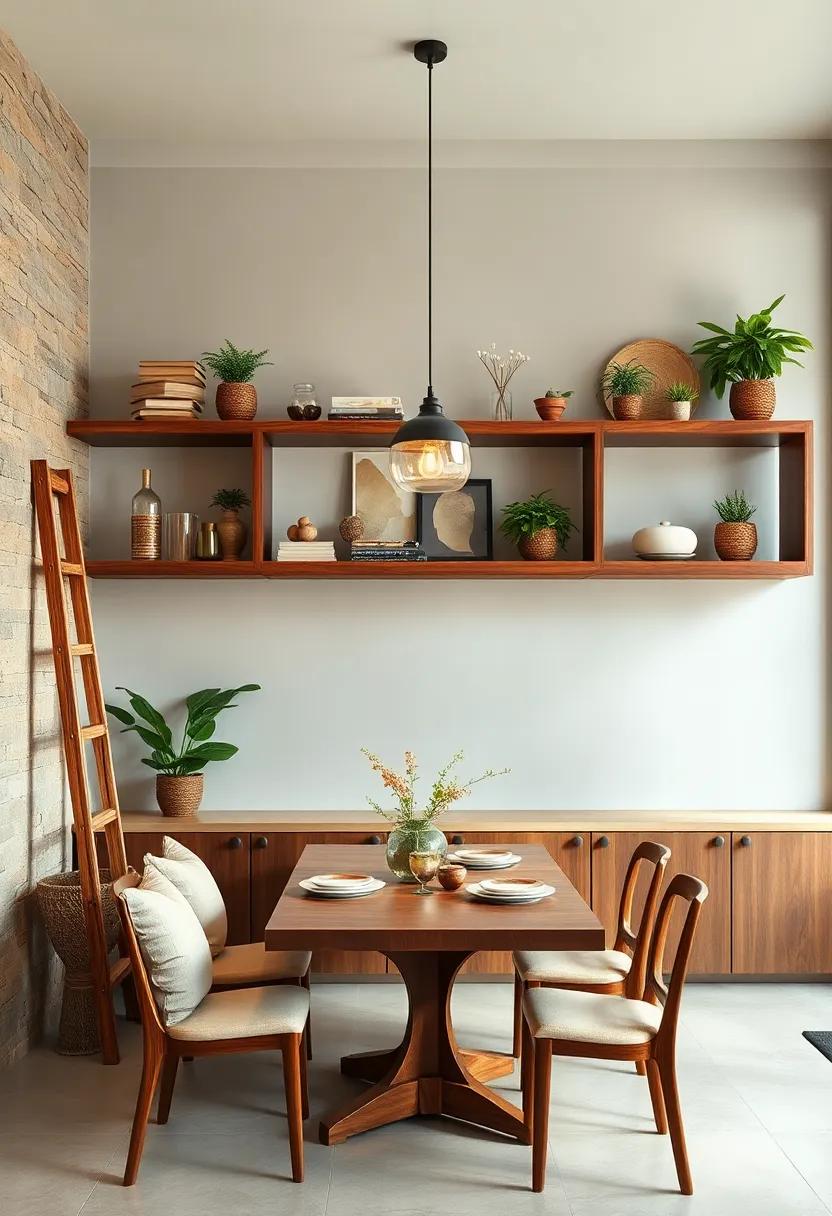 Creative Sourcing: Repurpose old furniture for⁤ open shelving, like an old ladder or‍ wooden crates, to⁤ add a creative and unique touch to ​your dining aesthetic