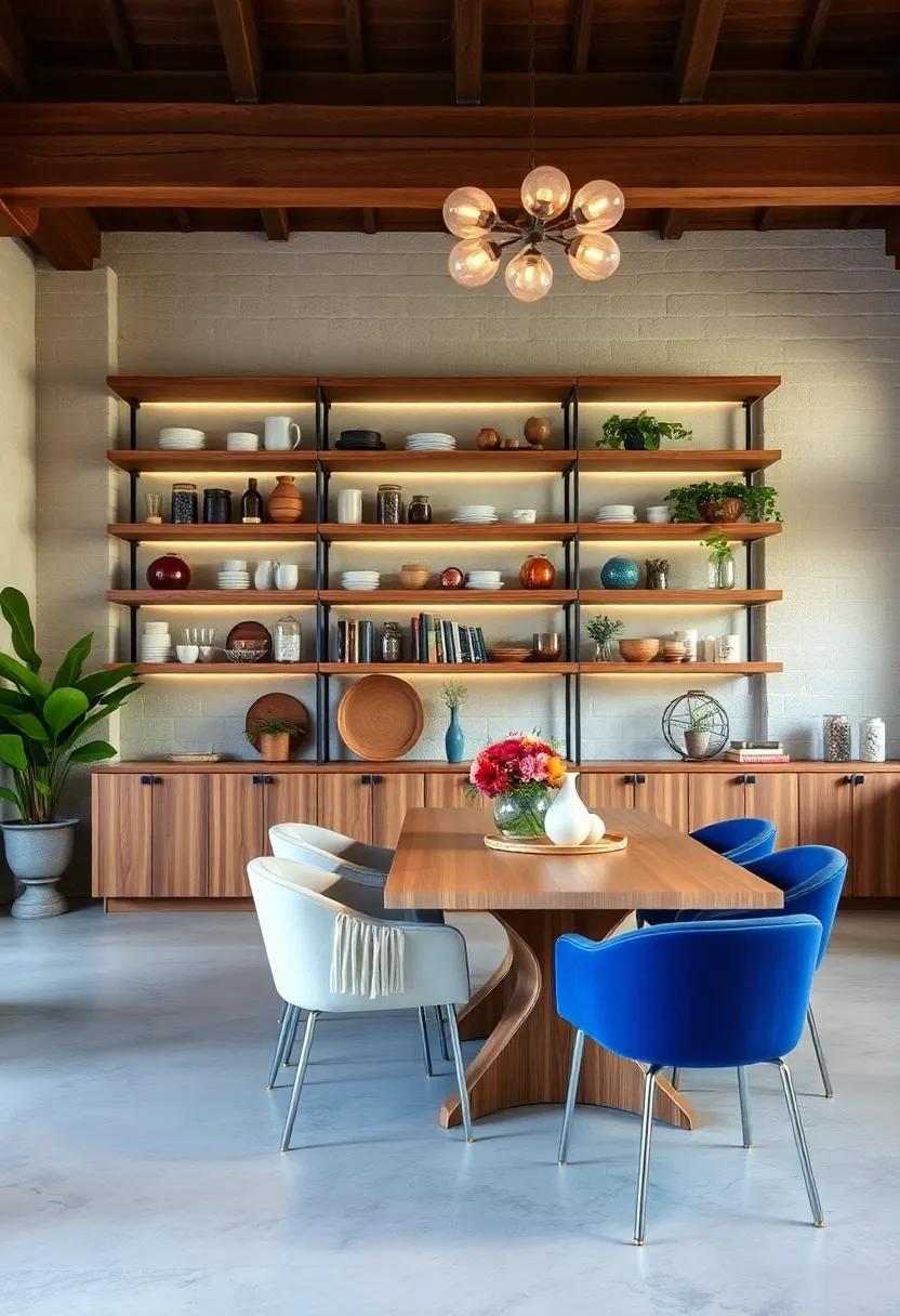 Functional Art: ‌Use shelving as a canvas for‍ displaying functional items like jars ‌and‌ pots, blending practicality with artistic expression ​in your dining area