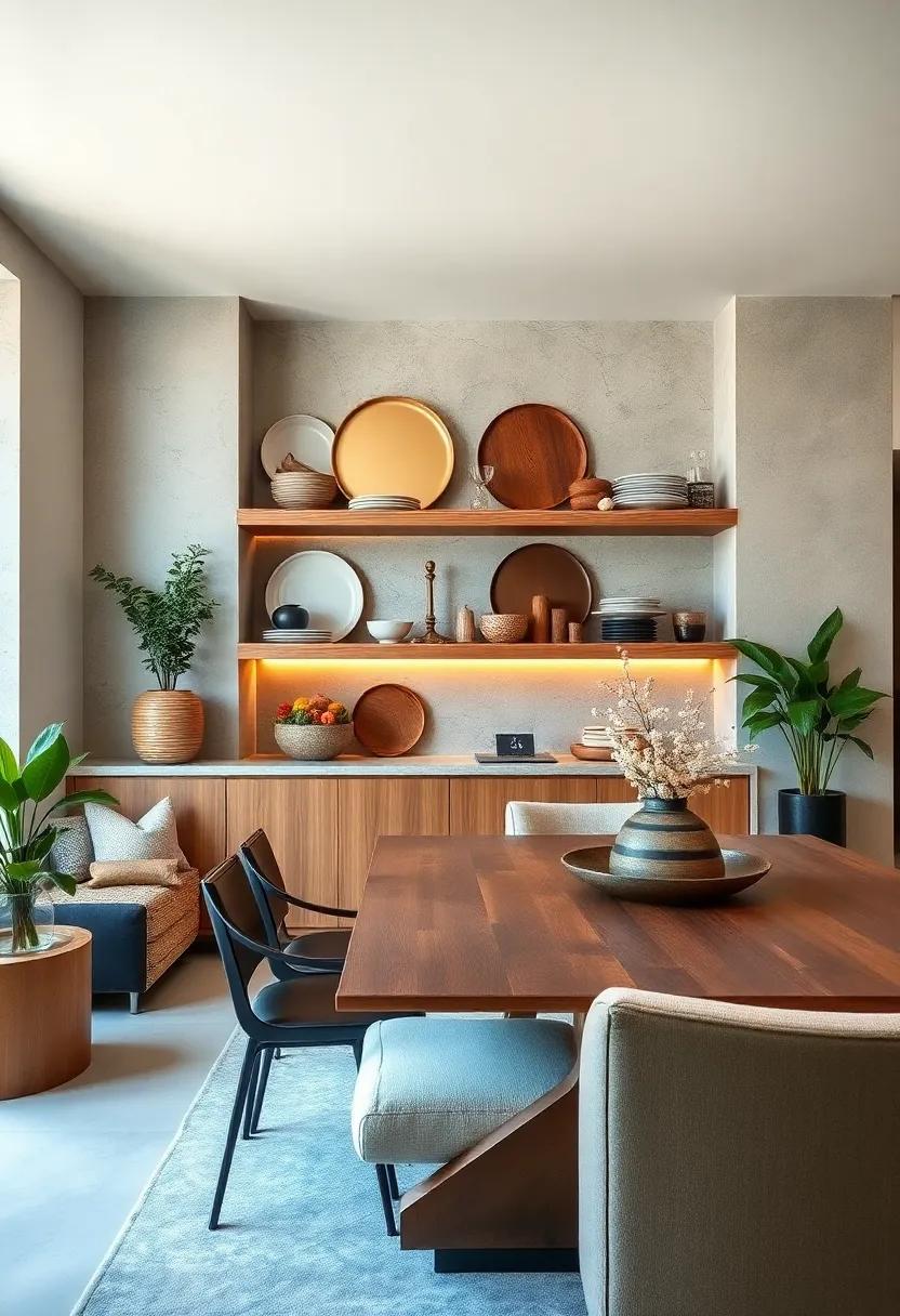 Practical ‌Platters: Showcase ‌oversized serving‍ platters or trays on‍ your open shelves not⁤ only for decoration⁣ but also for easy access during gatherings