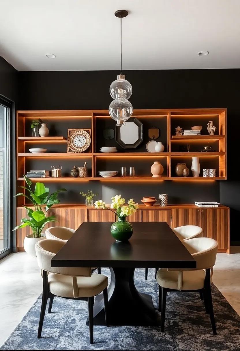 Bold Backdrops: Paint ⁢the wall behind your open shelving in a dark or bold color to create a striking ‍contrast,making your display pieces pop even more