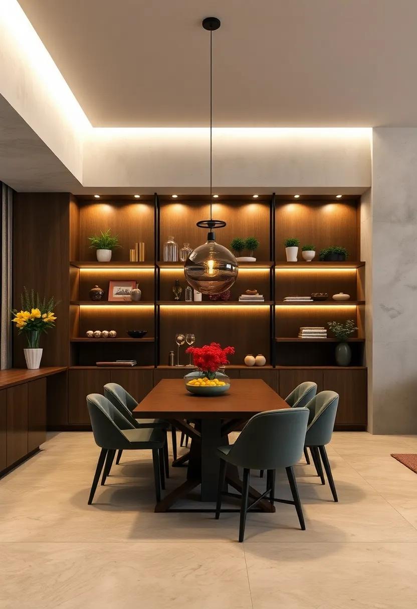 Layered Lighting: ‌Integrate under-shelf lighting to⁤ highlight ‌your displayed ‍items, creating ⁣an inviting ambiance​ that draws ⁤guests to⁣ your dining area