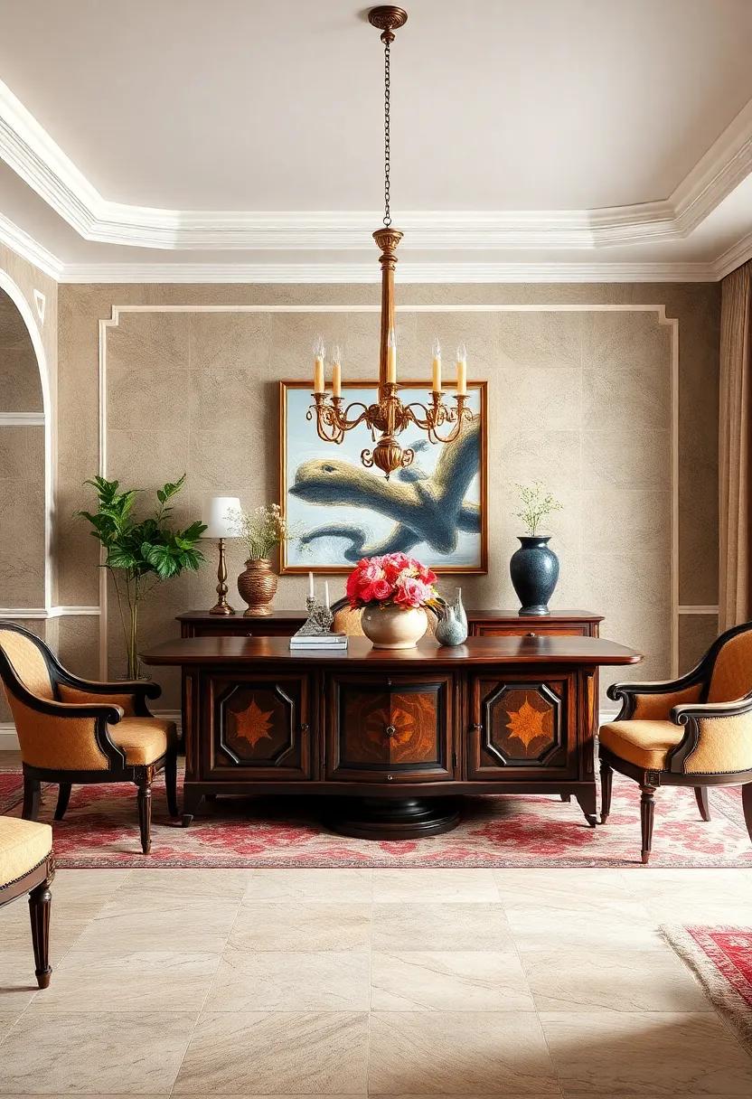antique Sideboard: A beautifully crafted antique ‌sideboard adds‌ not only⁣ storage‌ but also​ a historical element that enhances the ‍room's⁣ character