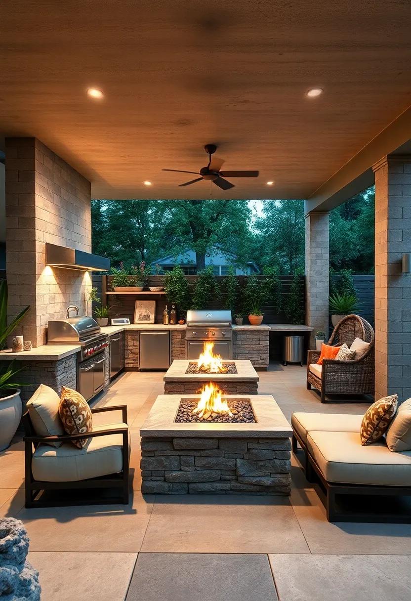 Eco-Friendly Features:⁢ Consider energy-efficient appliances and sustainable materials to create an environmentally conscious outdoor kitchen