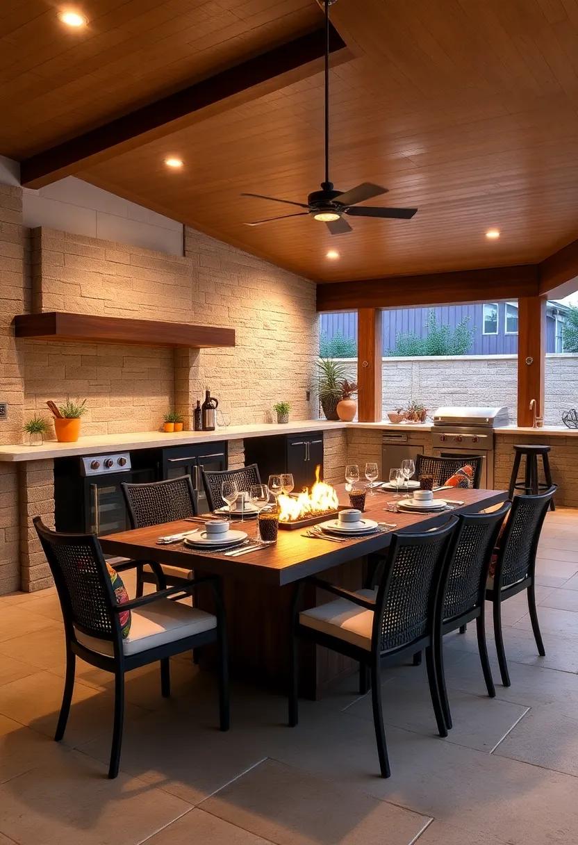 Outdoor Dining Table: choose a durable ‌dining table that complements the aesthetic of your kitchen⁤ and provides enough space‌ for ‌family and friends