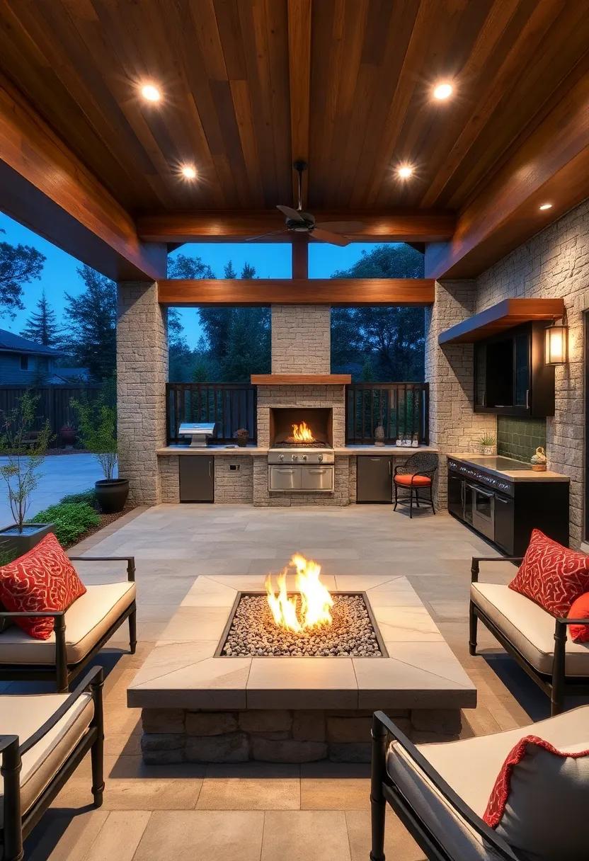 Outdoor⁣ Heating: Consider‍ infrared heaters or a built-in fireplace ⁤to keep your outdoor kitchen cozy during cooler evenings